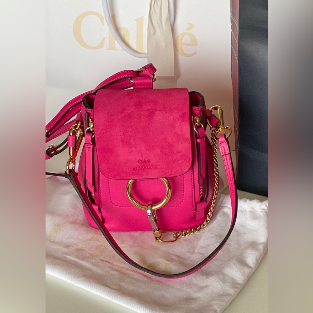 Chloe mini Faye backpack like new.